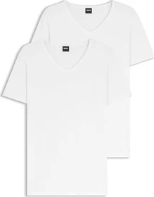 Hugo Boss Slim Fit Baumwolle 2er-Pack T-Shirt kurzarm weiß (Herren)