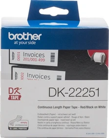 Brother Endlosetiketten DK-22251, 62mm, 15.2m, schwarz/weiß/weiß