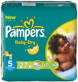 Pampers Baby-Dry Gr.5 Einwegwindel, 11-25kg, 27 Stück