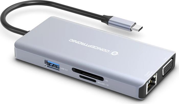 Conceptronic 10-in-1 Dockingstation, USB-C 3.0 [Stecker]