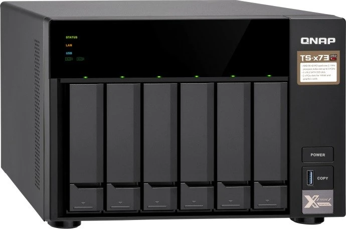 QNAP Turbo Station TS-673-8G, 8GB RAM, 4x RJ-45 1000Base-T, 4x USB-A 3.0