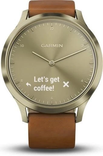 Garmin vivomove HR Premium Aktivitäts-Tracker gold/braun