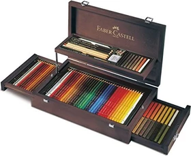Faber-Castell Polychromos Art & Graphic Collection Buntstift sortiert, Holzbox, 125er-Set