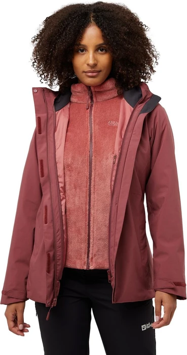 Jack Wolfskin Rotwand 3in1 Funktionsjacke red ochre (Damen)