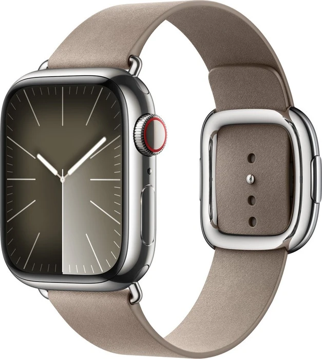 Apple Feingewebe Armband mit moderner Schließe Medium für Apple Watch 41mm Mandel