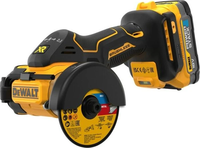 DeWalt DCS438E2T XR Akku-Trennschleifer inkl. Koffer + 2 Akkus 1.7Ah + Absaugeinheit