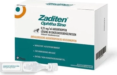 Thea Pharma Zaditen ophtha sine Einzeldosispipetten Augentropfen, 20 Stück