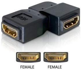 DeLOCK HDMI Adapter, Buchse/Buchse, gewinkelt links (65078)