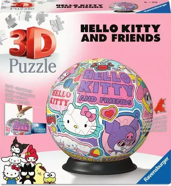 Ravensburger Puzzle 3D Puzzle-Ball Hello Kitty and Friends