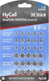 HyCell Power Solution Alkaline Knopfzellen-Set, 30er-Pack