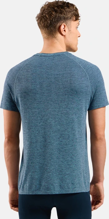 Odlo Essential Seamless Laufshirt kurzarm dark sapphire melange (Herren)