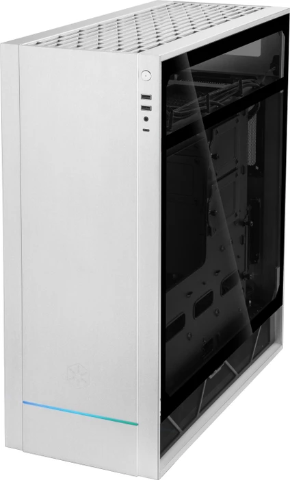SilverStone Alta F1 Silver, silber, Glasfenster