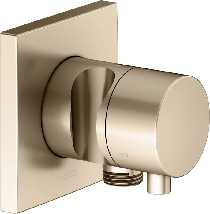 Keuco IXMO 59548 Comfort 3-Wege Umstellventil mit Schlauchanschluss und Brausehalter eckig bronze gebürstet