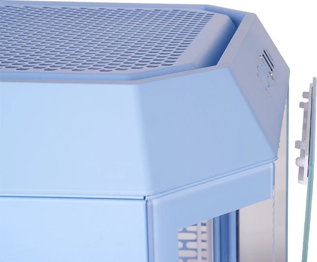 Thermaltake The Tower 250 Hydrangea Blue, blau, Glasfenster, Mini-ITX