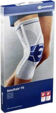 Bauerfeind GenuTrain Kniebandage P3 rechts Größe 4 titan, 1 Stück