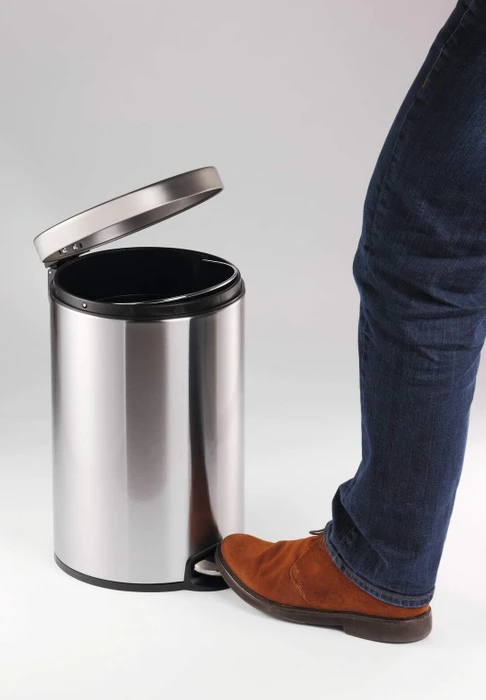 Durable Treteimer 12L rund edelstahl