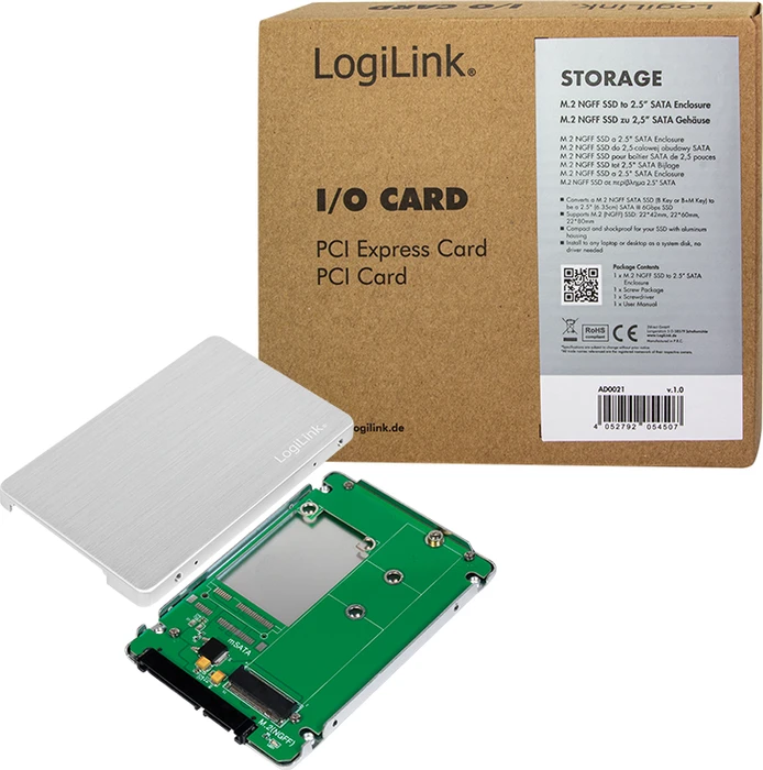 LogiLink AD0021, M.2 auf 2.5" SATA