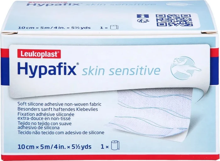 Leukoplast Hypafix skin sensitive Klebevlies, 10cm x 5m, 1 Stück