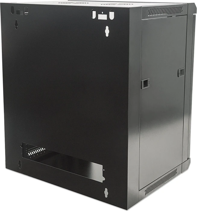 Intellinet Wandschrank 12HE, Sicherheitsglastür, schwarz, 600mm tief