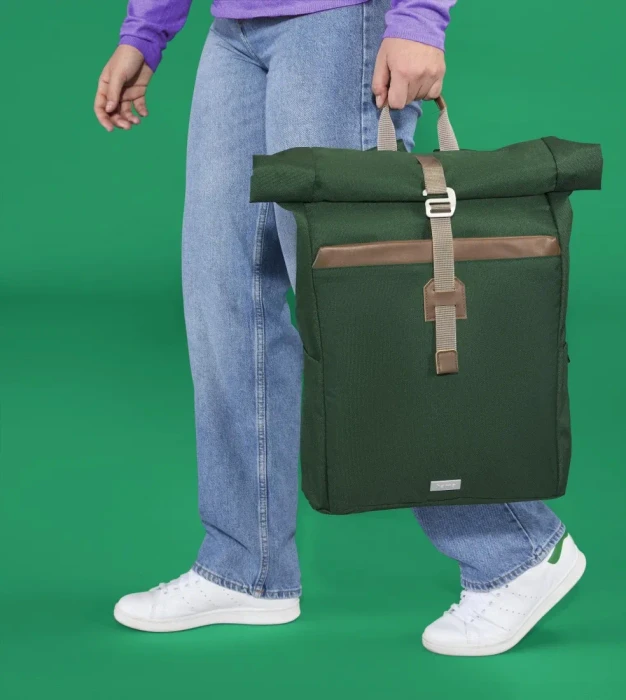 Hama Silvan, Laptop-Rucksack, Rolltop, 16.2" grün