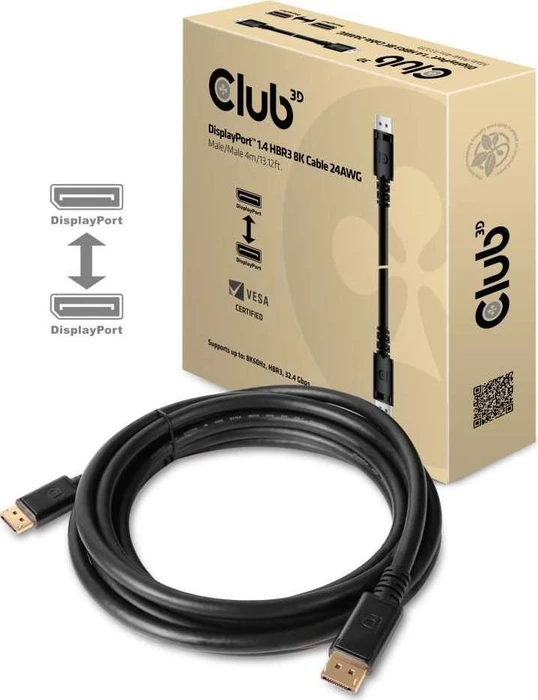 Club 3D DisplayPort 1.4 Kabel schwarz, 4m