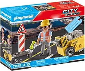 playmobil City Action Bauarbeiter mit Kantenfräser