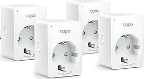TP-Link Tapo P100, 2300W, Typ F, Smart-Steckdose, 4er-Pack