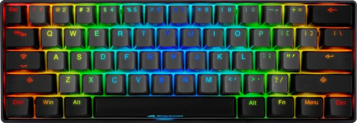 Sharkoon Skiller SAC20 S4 Keycap Set for Skiller SGK50 S4, Kunststoff (PBT) Double-Shot, grau/schwarz, 61 Tasten, ANSI-US
