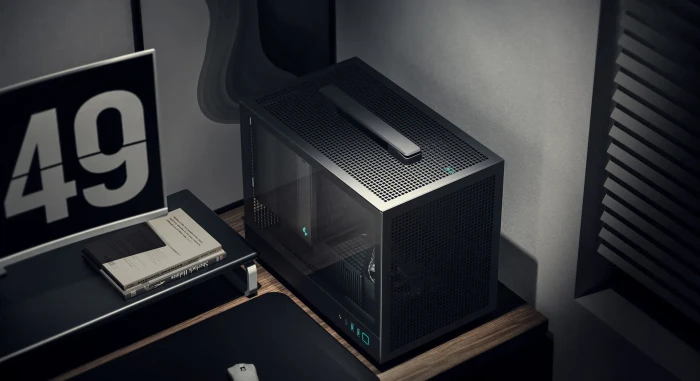 DeepCool CH160, schwarz, Glasfenster, Mini-ITX