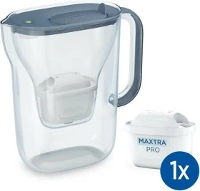 Brita Style Essential Tischwasserfilter inkl. Kartusche Pro steinblau