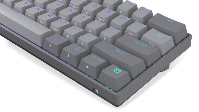 Endorfy Thock V2 Compact, PBT, grau, LEDs RGB, hot-swap, Endorfy RED, USB, US