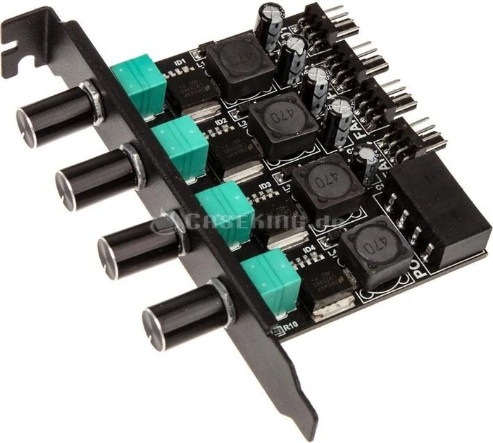 Lamptron CP436, PCI-Slotblende, Lüftersteuerung, 4-Kanal, schwarz