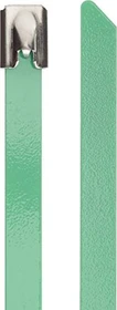 DeLOCK Edelstahl Kabelbinder, 7.9mm, 200mm, grün, 10 Stück