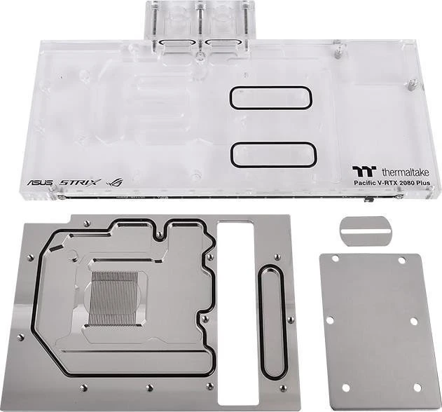 Thermaltake Pacific V-RTX 2080 Plus ASUS ROG GPU Block mit Backplate, transparent