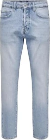ONLY & SONS Tapered Mid Yoke Jeans light blue denim (Herren)