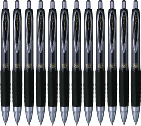 Uni-Ball Signo UMN-207 Gelroller schwarz/transparent, 12er-Pack