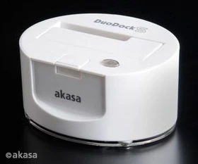 Akasa DuoDock S Dockingstation weiß, USB-B 3.0