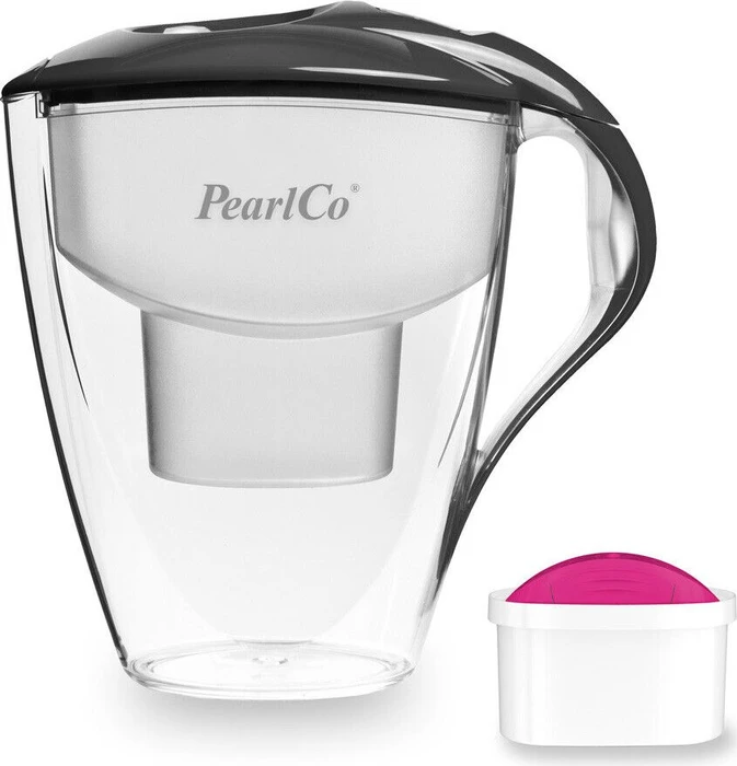PearlCo Astra Tischwasserfilter inkl. Kartusche unimax AquaMag anthrazit