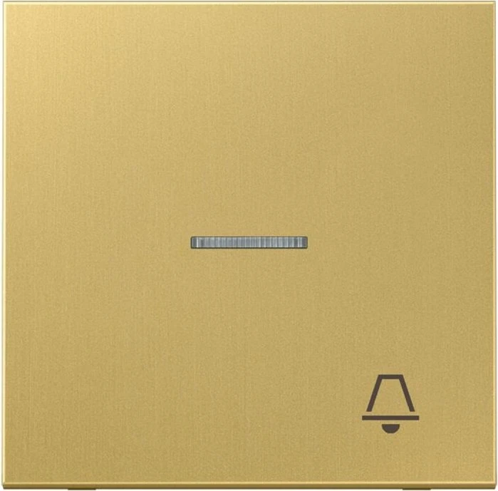 Jung Serie LS Wippe mit Lichtleiter Symbol Klingel 1fach, Messing classic