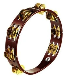Meinl Traditional Wood Tambourine Brass 2 Rows