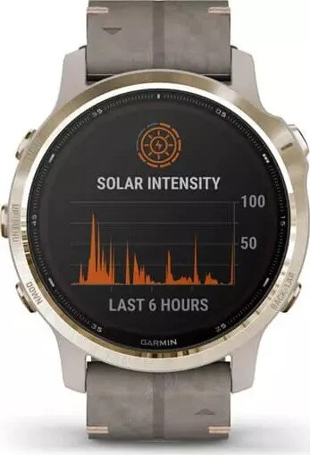 Garmin Fenix 6S Pro Solar light gold/shale grey