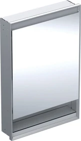 Geberit ONE Spiegelschrank ComfortLight, Nische, 1 Türe, UP-Montage, 60cm, Anschlag rechts, Aluminium eloxiert