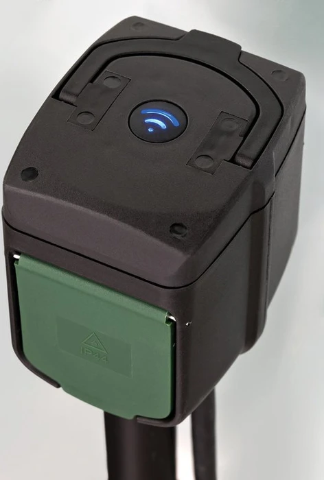 Brennenstuhl Connect WIFI Gartensteckdose mit Erdspieß, 2-fach, IP44, 10m Kabel, Smart-Steckdose