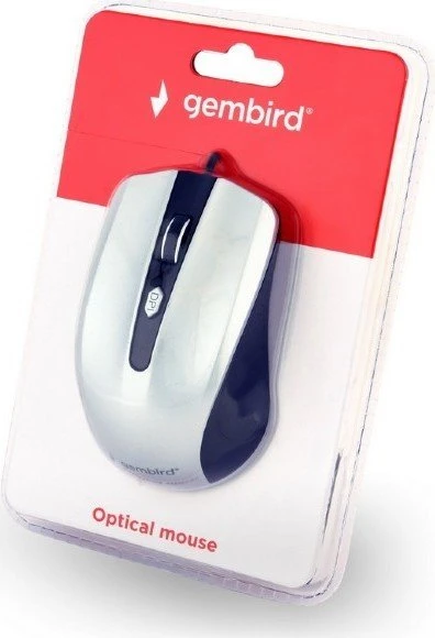 Gembird Optical Mouse 4B-01 schwarz/silber, USB