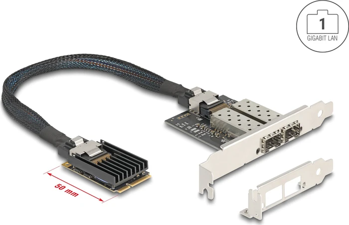 DeLOCK LAN-Adapter, 2x SFP, PCIe Mini Card