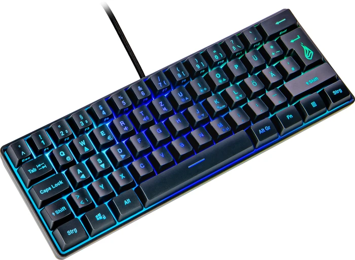 Verbatim SureFire KingPin X1 60% Gaming Keyboard, LEDs RGB, schwarz, USB, US