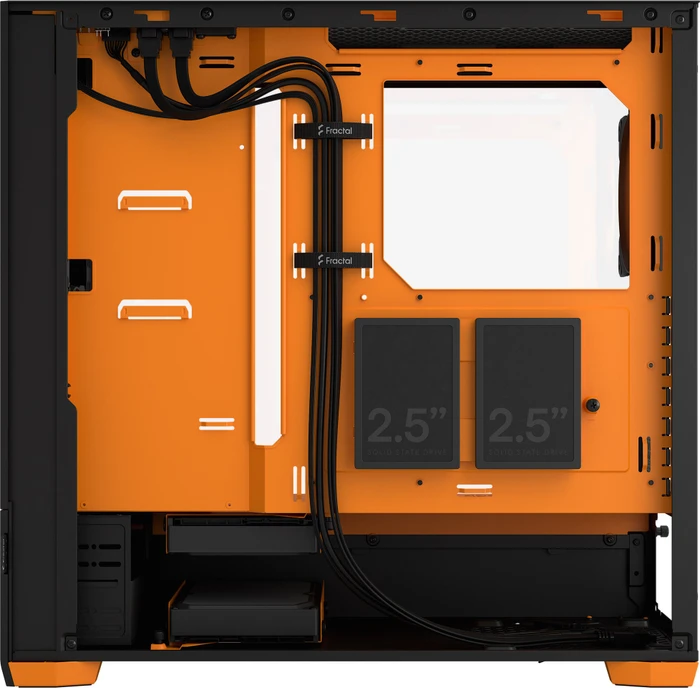 Fractal Design Pop Air RGB Orange Core TG Clear Tint, Glasfenster