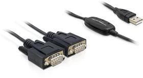 DeLOCK USB 2.0 auf 2x seriell Adapter DB9 (61886)