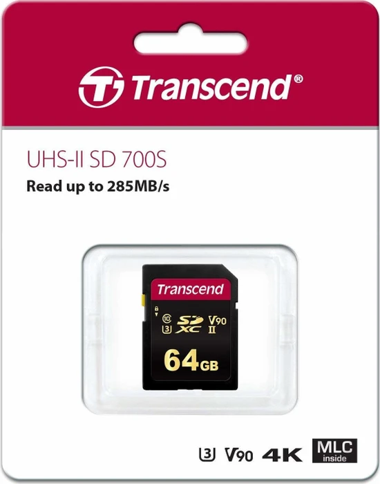 Transcend 700S R285/W180 64GB, UHS-II U3, Class 10