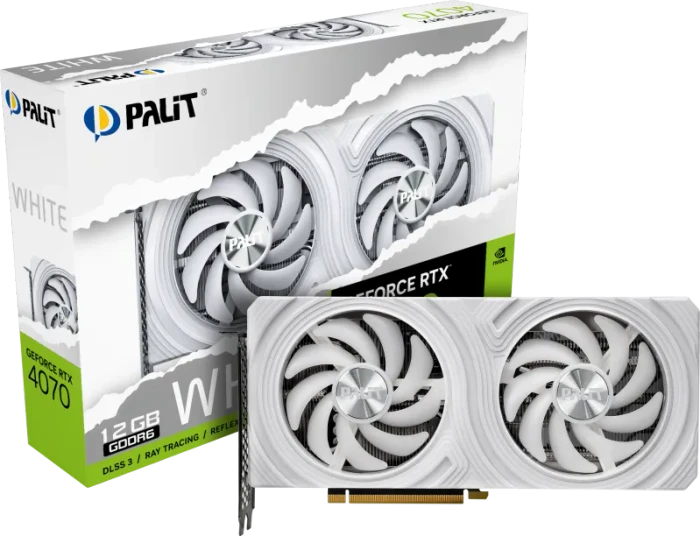 Palit GeForce RTX 4070 White, 12GB GDDR6, HDMI, 3x DP